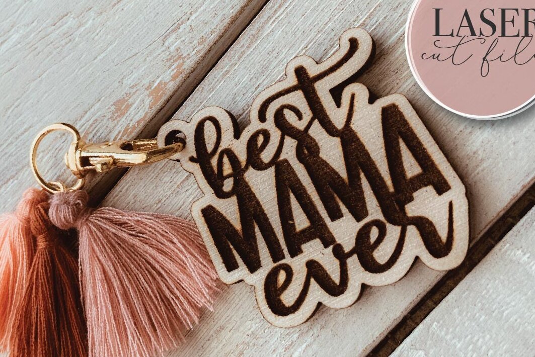 Σετ των 3 Intra απο ξύλο plywood 3mm-4mm πάχος Η καλύτερη μαμά ποτέ Δίασταση 15x15 cm INTRAFABR-74342287