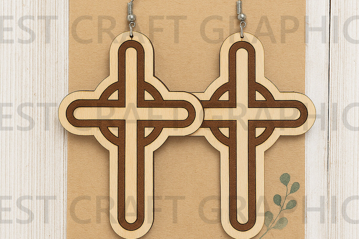 Σετ των 3 Intra απο ξύλο plywood 3mm-4mm πάχος Σκουλαρίκια Βίβλου – Αγία Γραφή Δίασταση 3x3 cm INTRAFABR-124957738