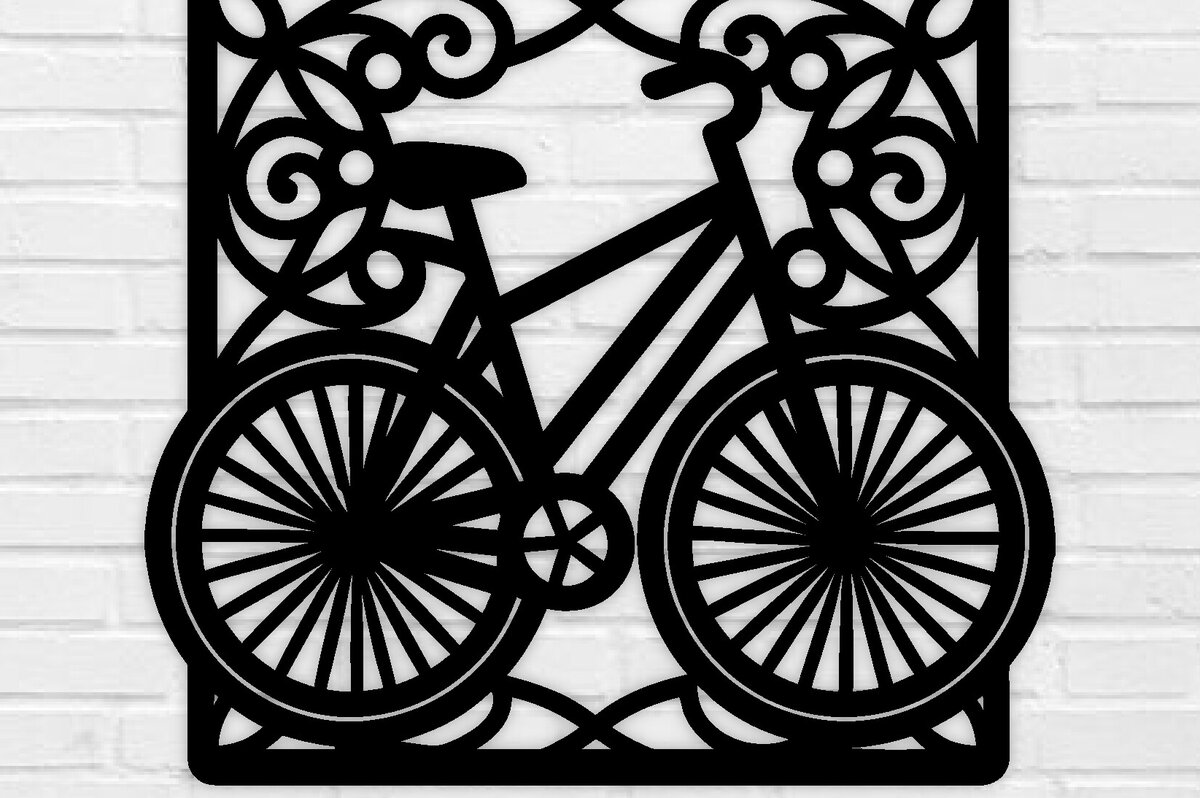 Intra απο ξύλο plywood 3mm-4mm πάχος κοπής με λέιζερ μεταλλικού τοίχου ποδηλάτου Δίασταση 40x40 cm INTRAFABR-100419270