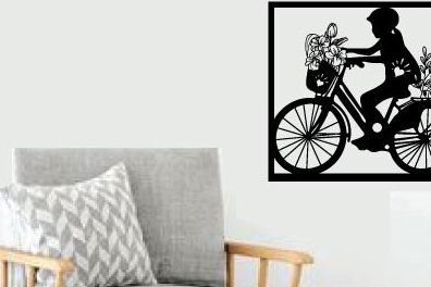 Intra απο ξύλο plywood 3mm-4mm πάχος κοπής με λέιζερ μεταλλικού τοίχου ποδηλάτου Δίασταση 40x40 cm INTRAFABR-79015868