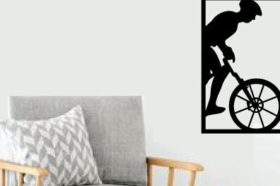 Intra απο ξύλο plywood 3mm-4mm πάχος κοπής με λέιζερ μεταλλικού τοίχου ποδηλάτου Δίασταση 40x40 cm INTRAFABR-79160070