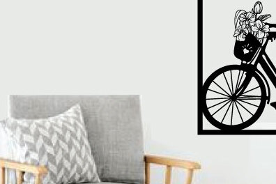 Intra απο ξύλο plywood 3mm-4mm πάχος κοπής με λέιζερ μεταλλικού τοίχου ποδηλάτου Δίασταση 40x40 cm INTRAFABR-79015689