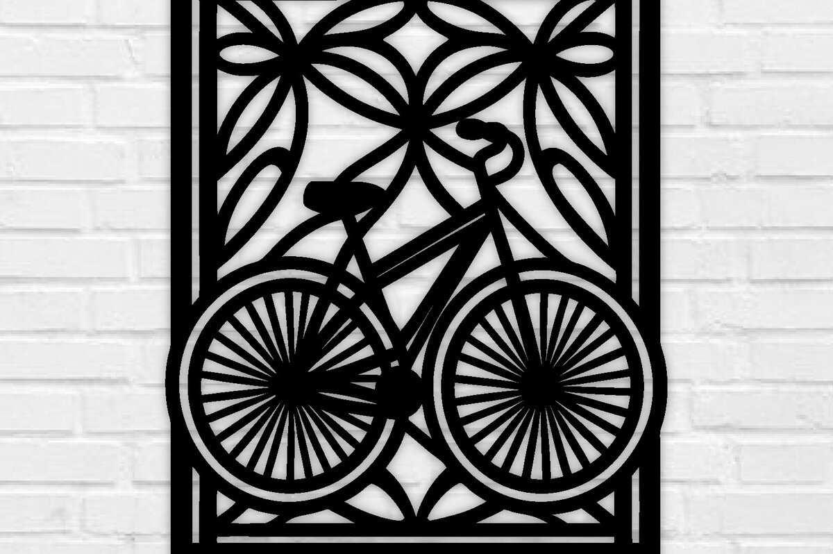 Intra απο ξύλο plywood 3mm-4mm πάχος κοπής με λέιζερ μεταλλικού τοίχου ποδηλάτου Δίασταση 40x40 cm INTRAFABR-100418211