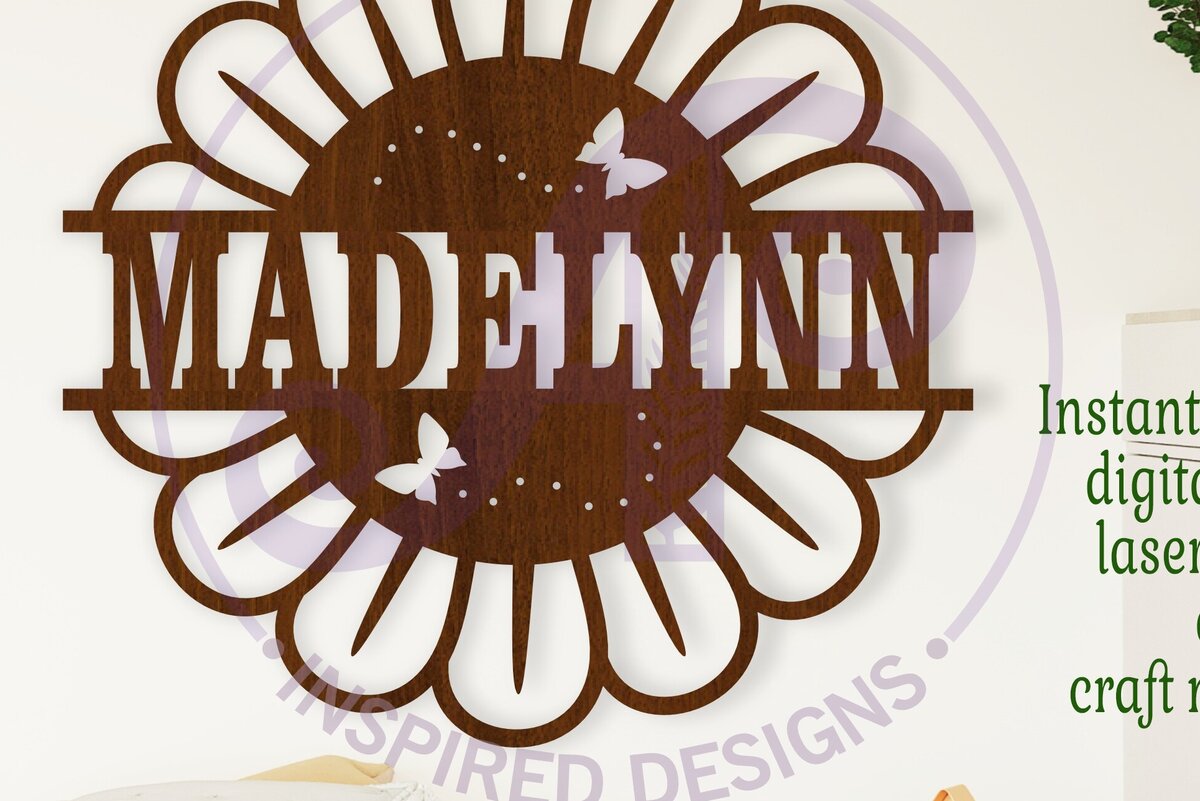 Σετ των 3 Intra απο ξύλο plywood 3mm-4mm πάχος Name Big Flower Δίασταση 6x6 cm INTRAFABR-114573392