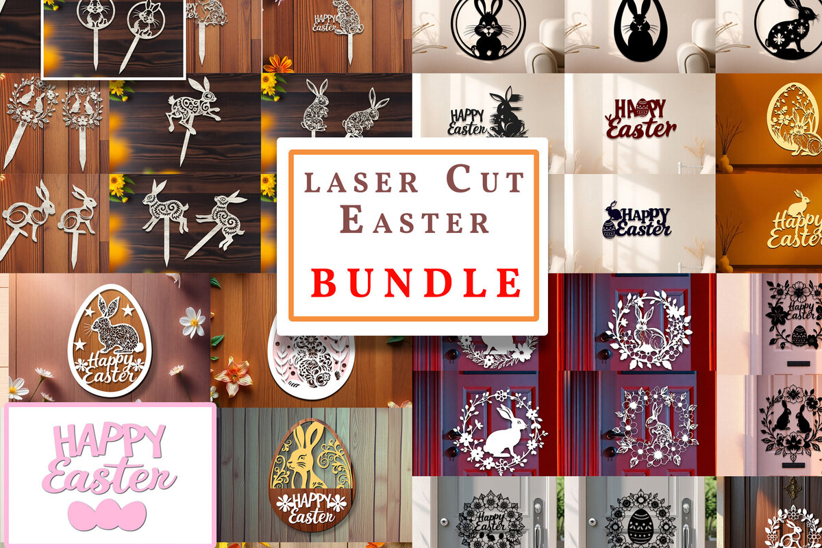 Σετ των 3 Intra απο ξύλο plywood 3mm-4mm πάχος Πασχαλινό Big Cut  Δίασταση 15x15 cm INTRAFABR-118734513