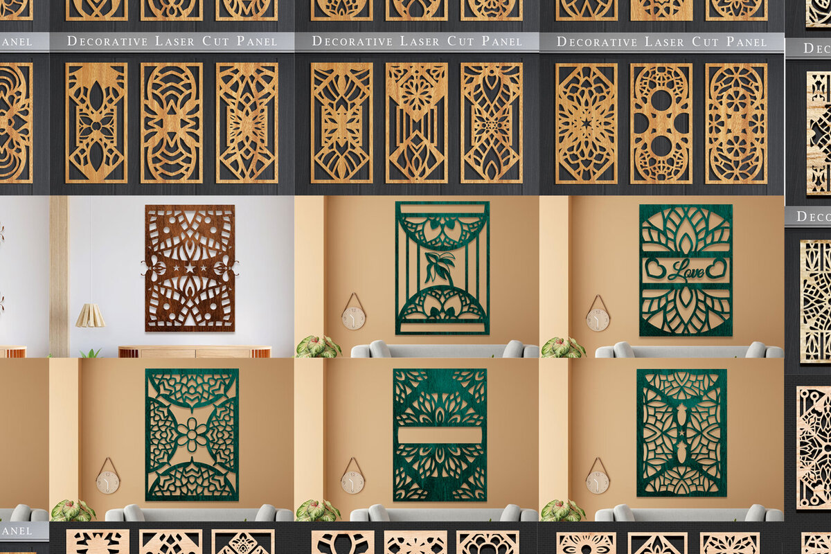 Σετ των 2 Intra απο ξύλο plywood 3mm-4mm πάχος Big Cut Panel  Δίασταση 15x15 cm INTRAFABR-102946074