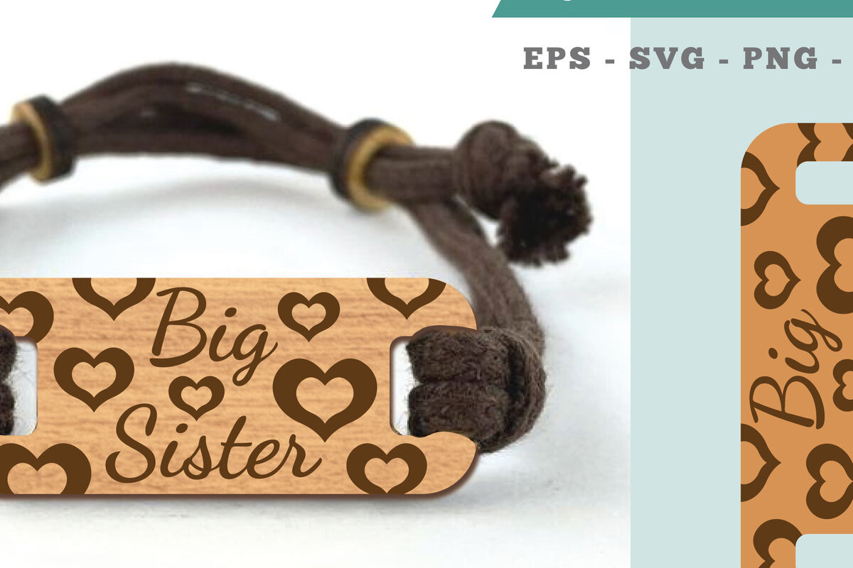 Σετ των 3 Intra απο ξύλο plywood 3mm-4mm πάχος Βραχιόλι Big Sister Cut Δίασταση 5x5 cm INTRAFABR-105089400