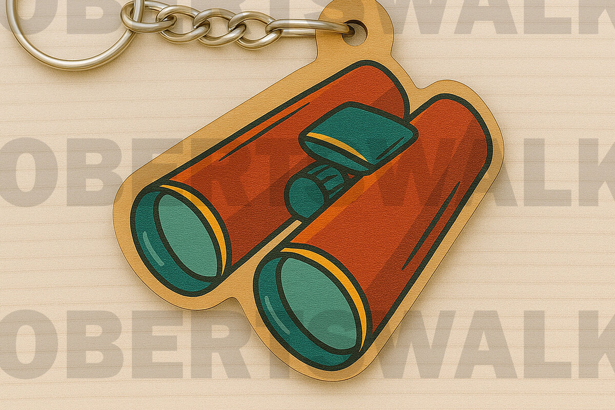 Σετ των 3 Intra απο ξύλο plywood 3mm-4mm πάχος Κιάλια Μπρελόκ Δίασταση 6x6 cm INTRAFABR-123010734