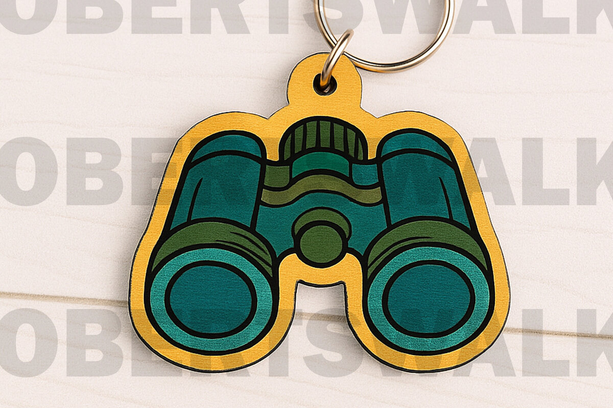 Σετ των 3 Intra απο ξύλο plywood 3mm-4mm πάχος Κιάλια Μπρελόκ με λέιζερ Δίασταση 6x6 cm INTRAFABR-123399053