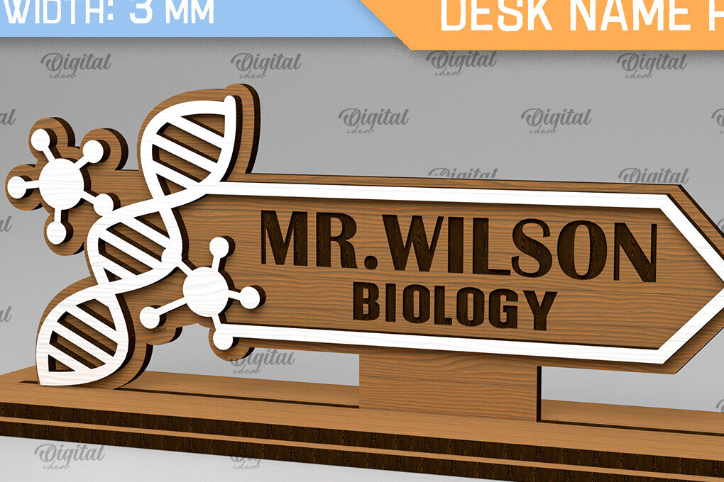 Intra απο ξύλο plywood 3mm-4mm πάχος Γραφείο δασκάλου βιολογίας Name Plate  Δίασταση 30x20 cm INTRAFABR-103440271