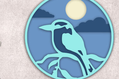 Σετ των 2 Intra απο ξύλο plywood 3mm-4mm πάχος Πουλί Δίασταση 30x20 cm INTRAFABR-24867676