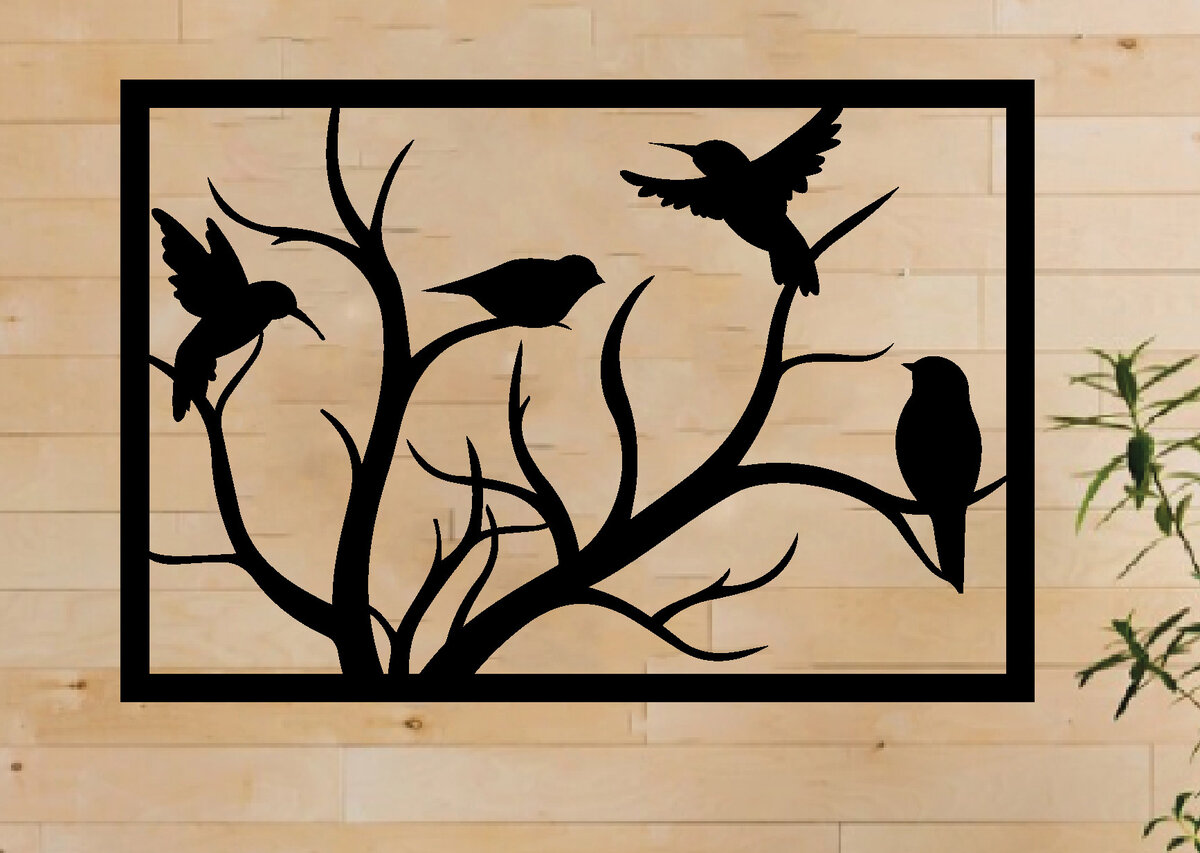 Intra απο ξύλο plywood 3mm-4mm πάχος κοπής με λέιζερ ντεκόρ Bird, Τέχνη τοίχου Δίασταση 40x40 cm INTRAFABR-65356649