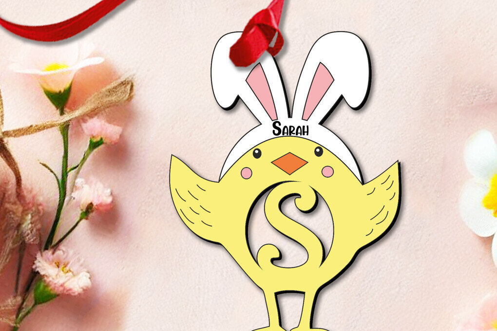 Σετ των 3 Intra απο ξύλο plywood 3mm-4mm πάχος Πουλί Πασχαλινό στολίδι Επιστολή S Δώρο Δίασταση 8x8 cm INTRAFABR-112719419