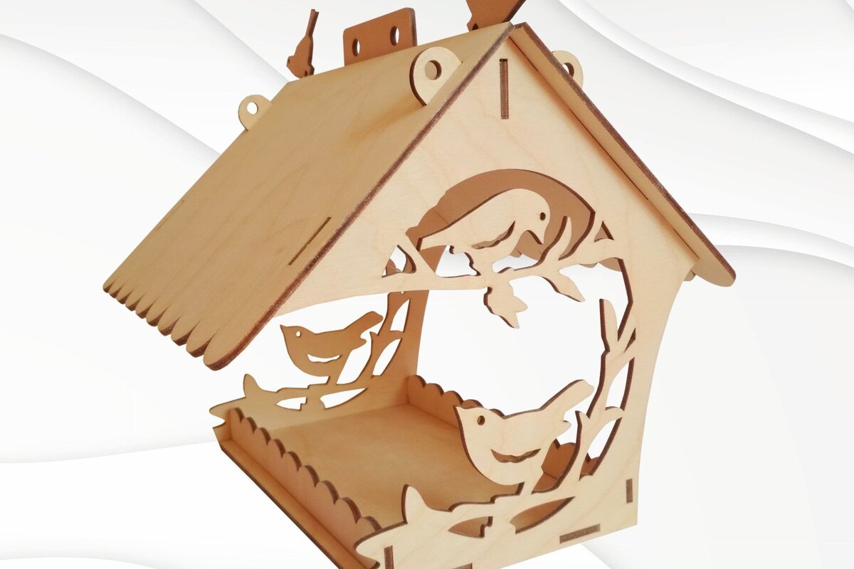 Σετ των 2 Intra απο ξύλο plywood 3mm-4mm πάχος Bird Feeders  for Δίασταση 15x15 cm INTRAFABR-32274324