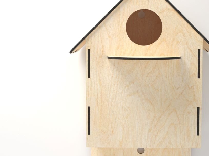 Intra απο ξύλο plywood 3mm-4mm πάχος Σπιτάκι πουλιών Δίασταση 15x15 cm INTRAFABR-33679448