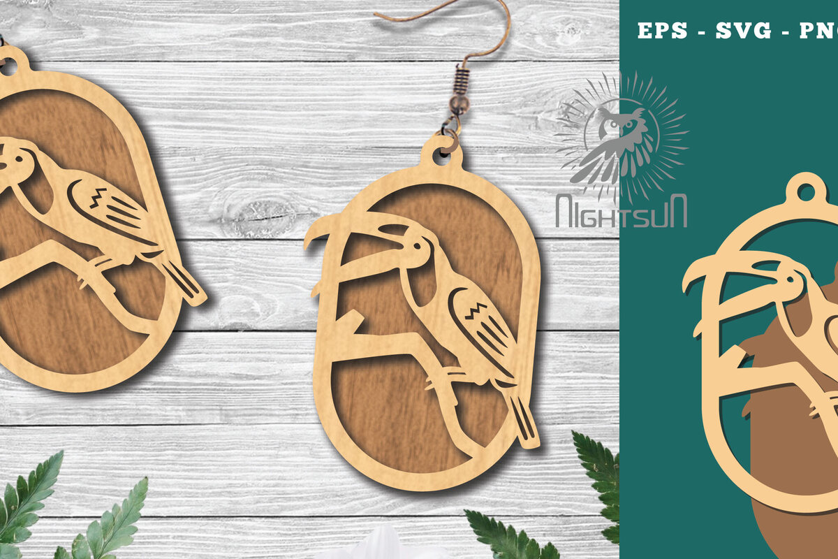 Σετ των 3 Intra απο ξύλο plywood 3mm-4mm πάχος Σκουλαρίκια κοπής με λέιζερ πουλιών 9 Δίασταση 3x3 cm INTRAFABR-113542690