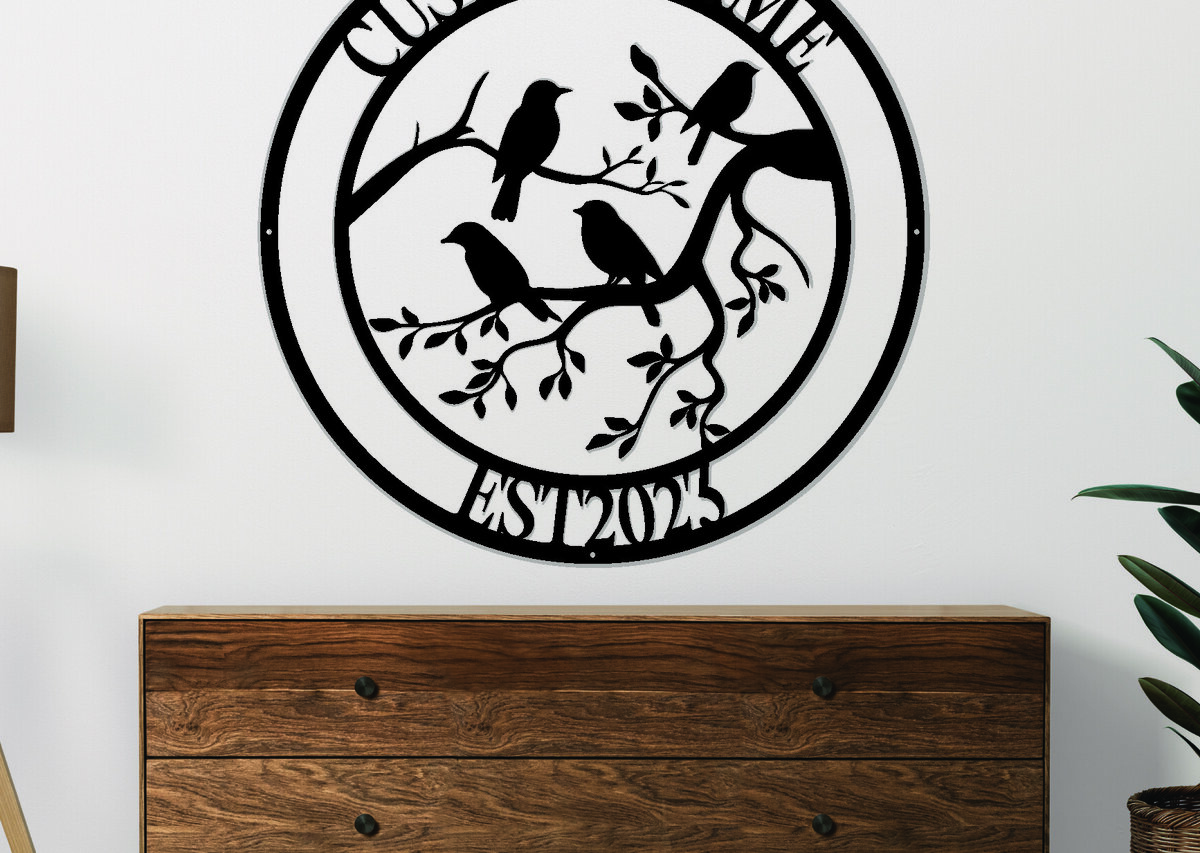 Intra απο ξύλο plywood 3mm-4mm πάχος Μεταλλικές επιγραφές πουλιών Δίασταση 30x20 cm INTRAFABR-111469192