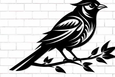 Intra απο ξύλο plywood 3mm-4mm πάχος Bird on Branch Decor Wall Δίασταση 30x20 cm INTRAFABR-122528999