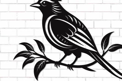 Intra απο ξύλο plywood 3mm-4mm πάχος Bird on Branch Decor Wall Δίασταση 30x20 cm INTRAFABR-122529025