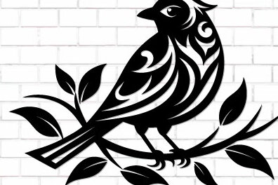 Intra απο ξύλο plywood 3mm-4mm πάχος Bird on Branch Decor Wall Δίασταση 30x20 cm INTRAFABR-122529063