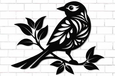 Intra απο ξύλο plywood 3mm-4mm πάχος Bird on Branch Decor Wall Δίασταση 30x20 cm INTRAFABR-122529166