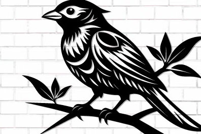 Intra απο ξύλο plywood 3mm-4mm πάχος Bird on Branch Decor Wall Δίασταση 30x20 cm INTRAFABR-122528880