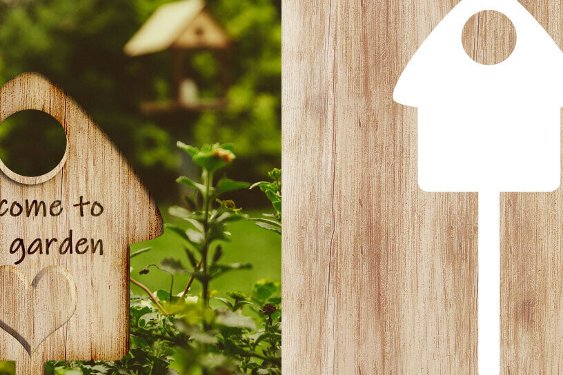 Σετ των 2 Intra απο ξύλο plywood 3mm-4mm πάχος Birdhouse Stake for Garden, Cake Topper Δίασταση 15x15 cm INTRAFABR-94680125