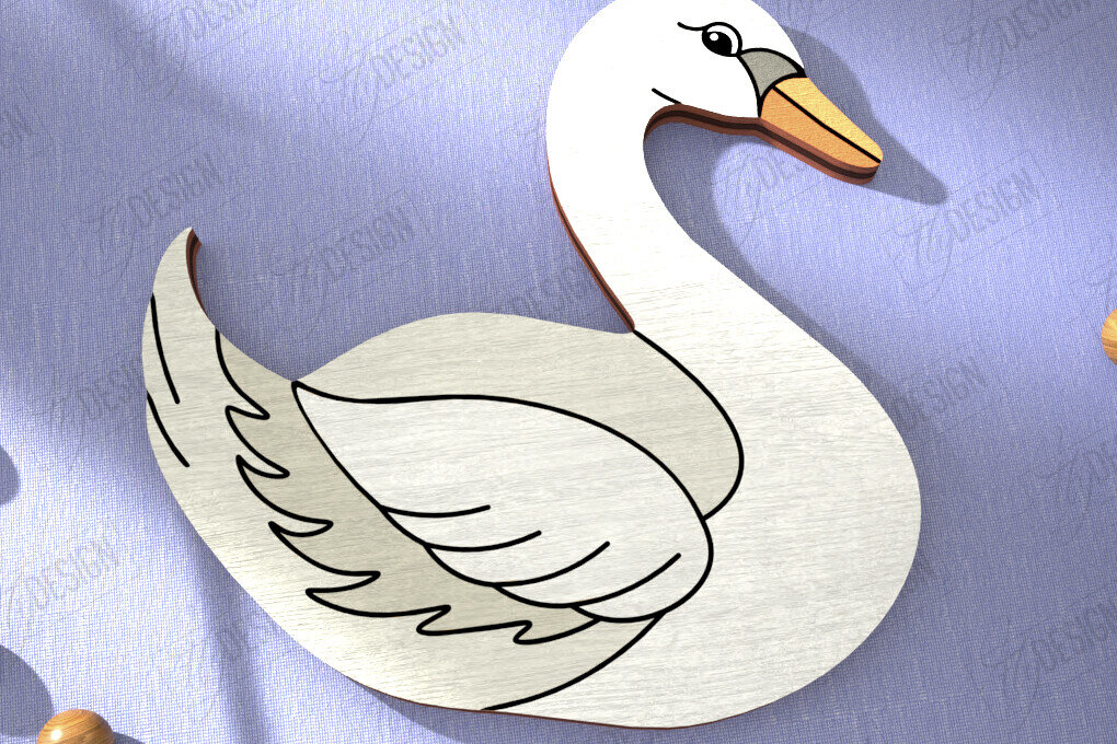 Σετ των 2 Intra απο ξύλο plywood 3mm-4mm πάχος Καρφίτσα πουλιών | Κοσμήματα | Αξεσουάρ Δίασταση 15x15 cm INTRAFABR-110748036