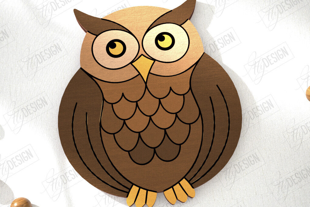 Σετ των 2 Intra απο ξύλο plywood 3mm-4mm πάχος Καρφίτσα πουλιών | Κοσμήματα | Αξεσουάρ Δίασταση 15x15 cm INTRAFABR-110748325