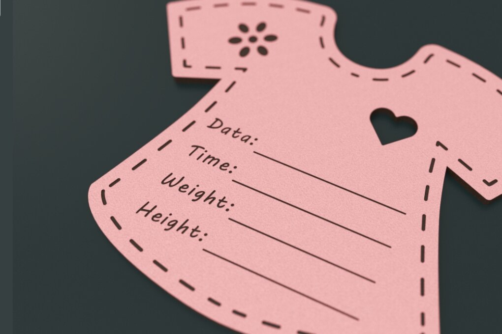 Σετ των 2 Intra απο ξύλο plywood 3mm-4mm πάχος Ανακοίνωση γέννησης, κοπής με λέιζερ, Δίασταση 15x15 cm INTRAFABR-80095695