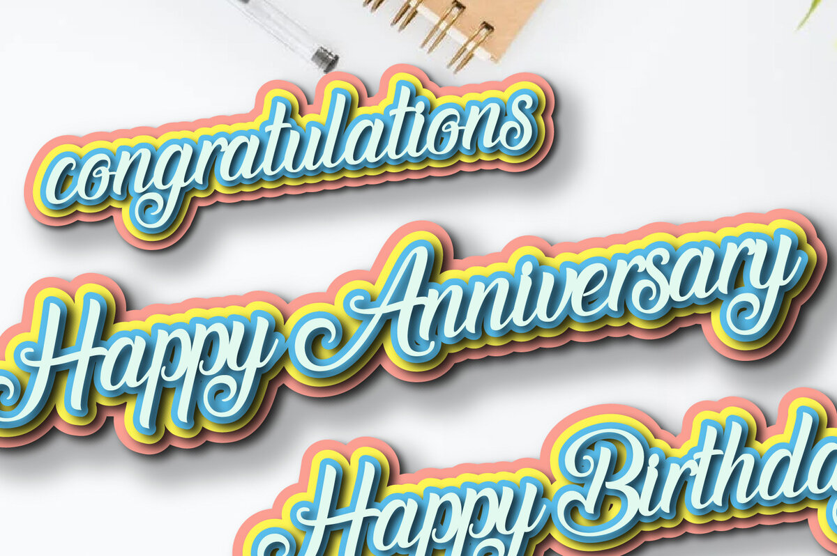 Σετ των 2 Intra απο ξύλο plywood 3mm-4mm πάχος Γενέθλια επέτειος Celebrate Cut Δίασταση 15x15 cm INTRAFABR-29188543