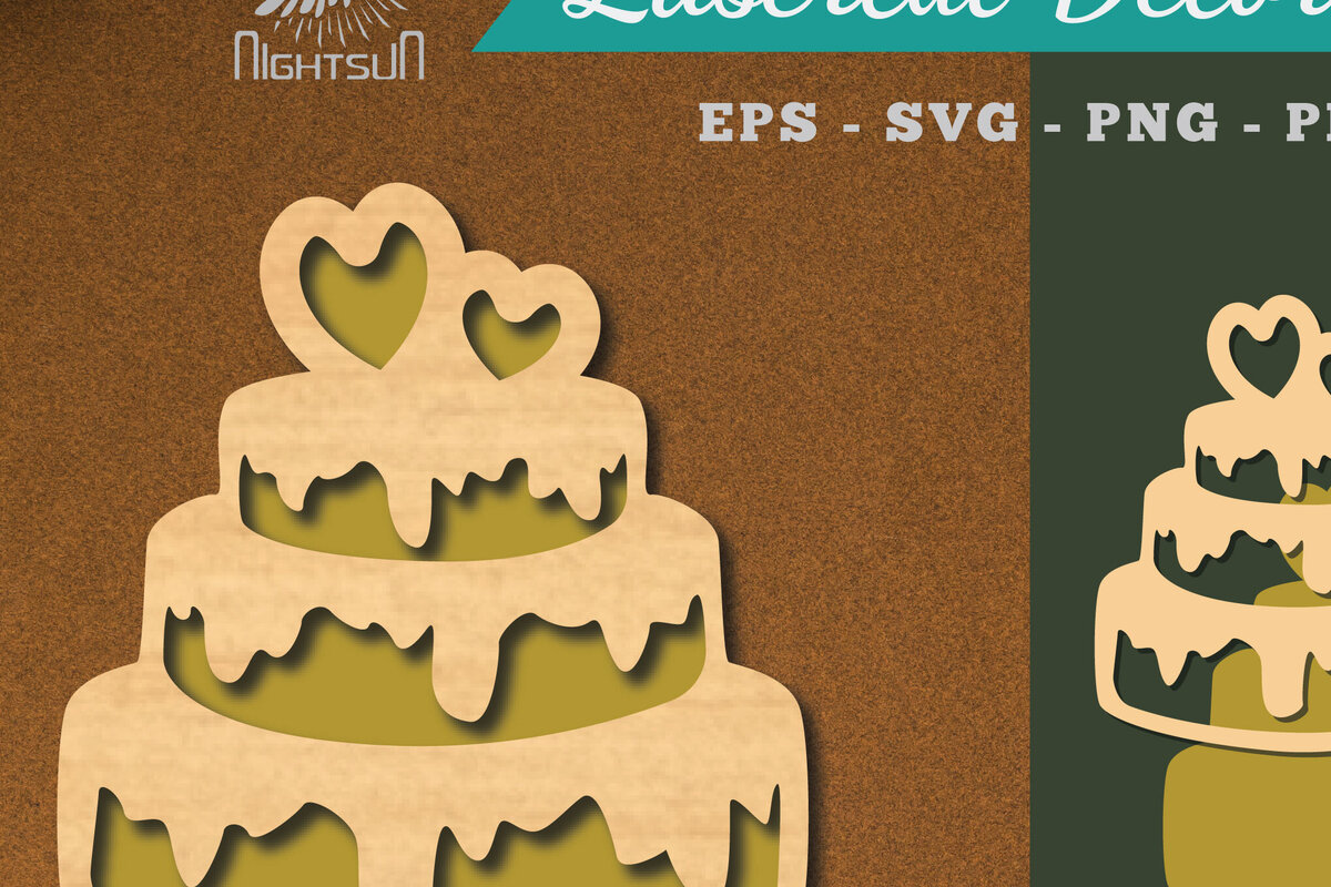 Σετ των 2 Intra απο ξύλο plywood 3mm-4mm πάχος Διακόσμηση τούρτας γενεθλίων με 5 Δίασταση 15x15 cm INTRAFABR-113206670