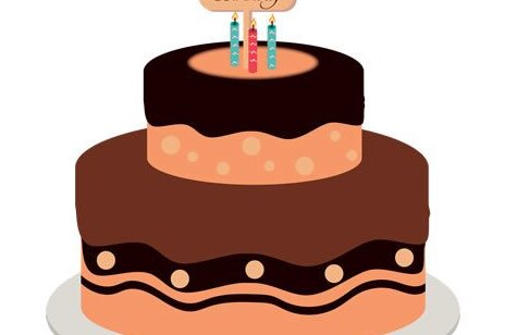 Σετ των 2 Intra απο ξύλο plywood 3mm-4mm πάχος Τούρτα γενεθλίων για τον εορτασμό του διανυσματικού σχεδιασμού Δίασταση 15x15 cm INTRAFABR-35108836