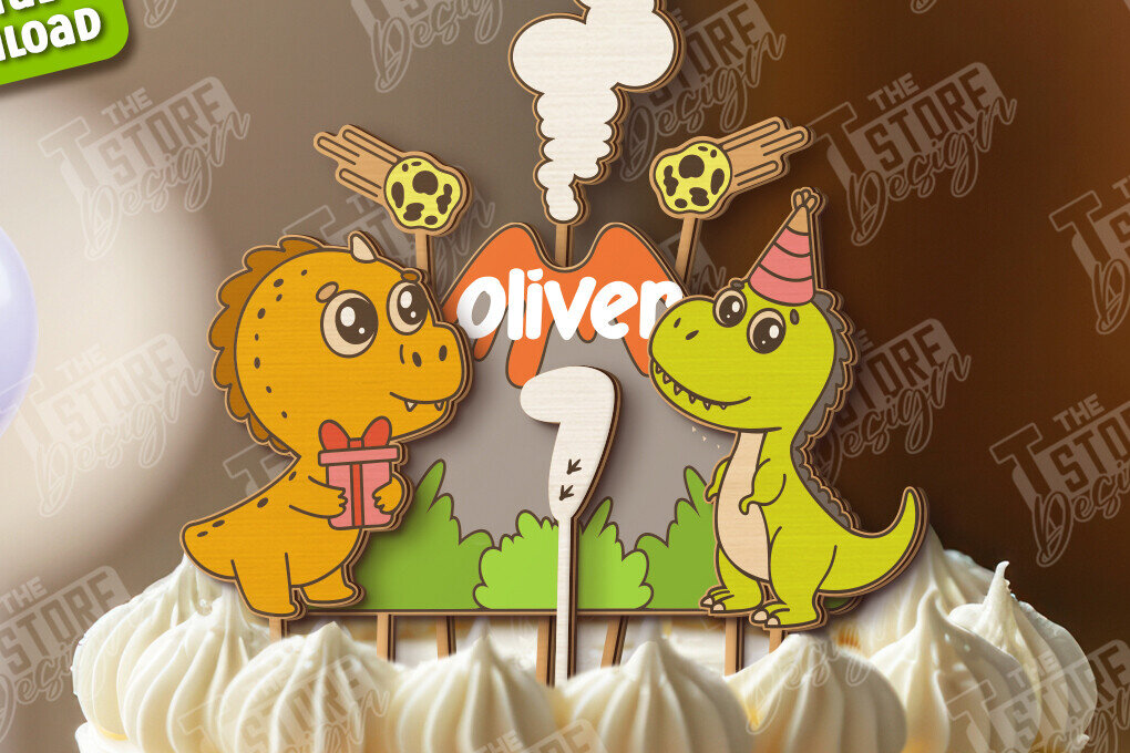 Σετ των 2 Intra απο ξύλο plywood 3mm-4mm πάχος Τούρτα γενεθλίων Topper | CNC Δίασταση 15x15 cm INTRAFABR-122004680