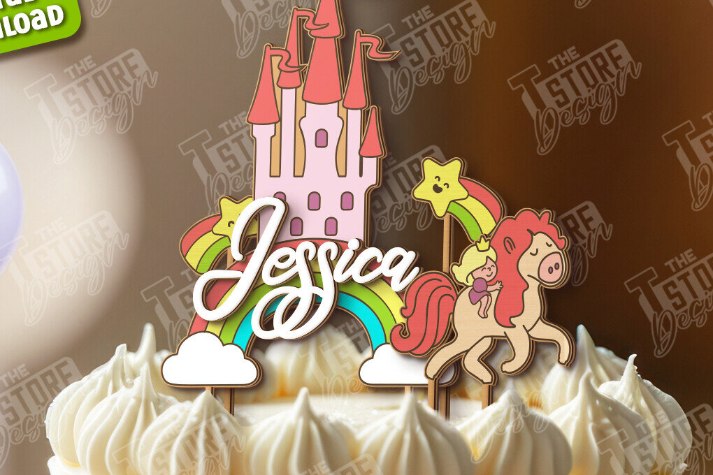 Σετ των 2 Intra απο ξύλο plywood 3mm-4mm πάχος Τούρτα γενεθλίων Topper | CNC Δίασταση 15x15 cm INTRAFABR-122004705