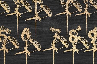 Intra απο ξύλο plywood 3mm-4mm πάχος Τούρτα γενεθλίων Topper Number Δίασταση 30x30 cm INTRAFABR-35647995