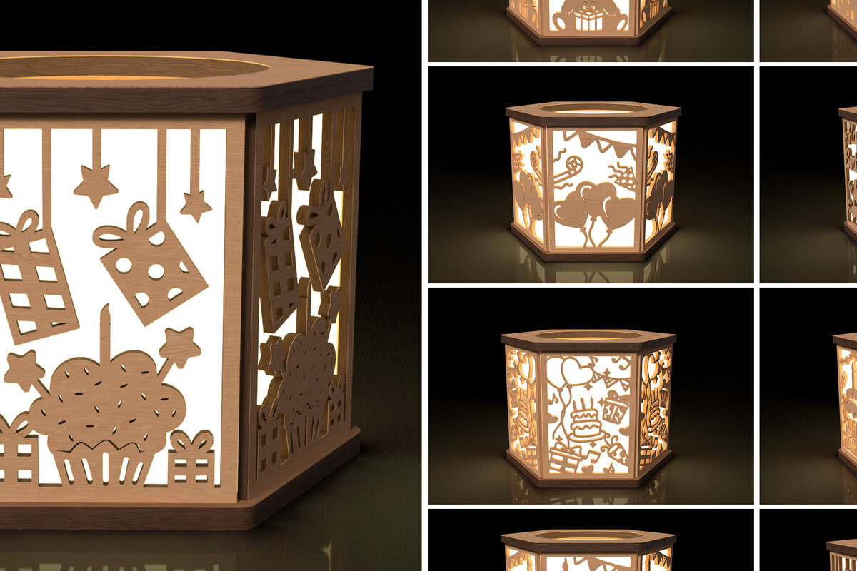 Intra απο ξύλο plywood 3mm-4mm πάχος Κερί γενεθλίων κοπής με λέιζερ Δίασταση 30x20 cm INTRAFABR-118542739