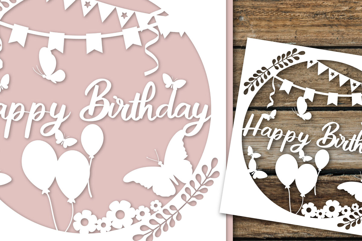 Intra απο ξύλο plywood 3mm-4mm πάχος Κάρτα γενεθλίων Paper Cut Δίασταση 3000x3000 cm INTRAFABR-119603673