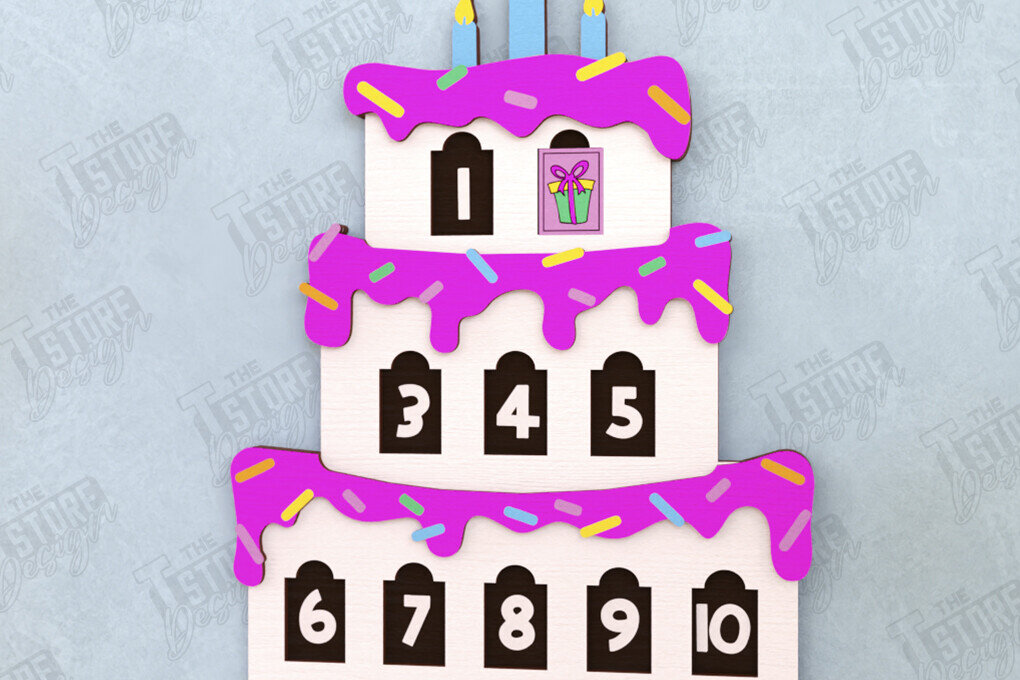 Intra απο ξύλο plywood 3mm-4mm πάχος Απο ημερολογίου αντίστροφης μέτρησης γενεθλίων Δίασταση 15x15 cm INTRAFABR-120637092