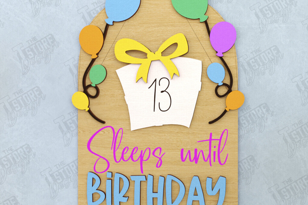 Σετ των 2 Intra απο ξύλο plywood 3mm-4mm πάχος Απο ημερολογίου αντίστροφης μέτρησης γενεθλίων Δίασταση 15x15 cm INTRAFABR-120637097