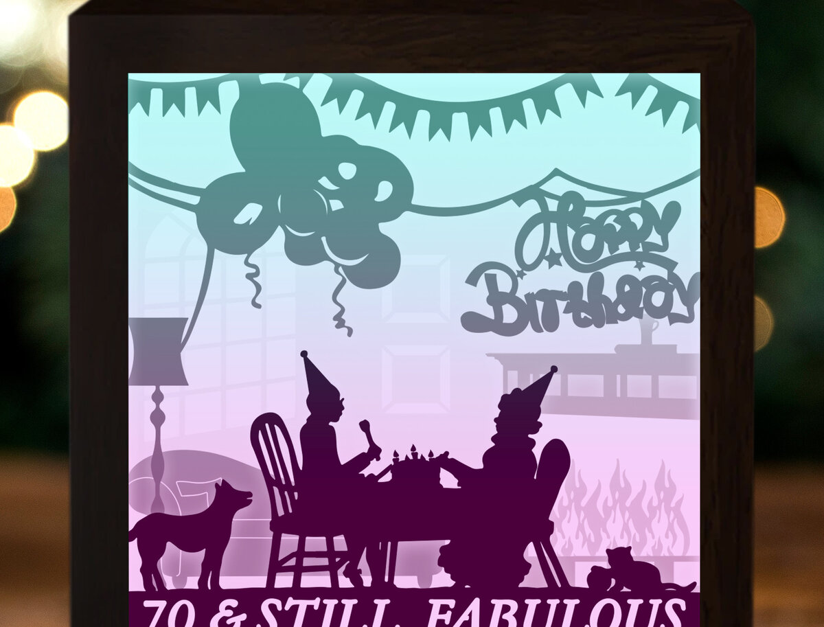 Σετ των 3 Intra απο ξύλο plywood 3mm-4mm πάχος Φωτιστικό κουτί κοπής χαρτιού προσαρμοσμένης ηλικίας γενεθλίων Δίασταση 8x8 cm INTRAFABR-27686476