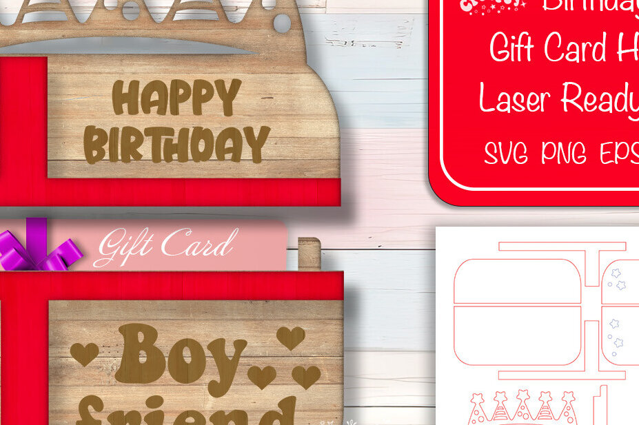 Σετ των 2 Intra απο ξύλο plywood 3mm-4mm πάχος Δωροθήκη γενεθλίων  Boyfriend Δίασταση 15x15 cm INTRAFABR-102385184