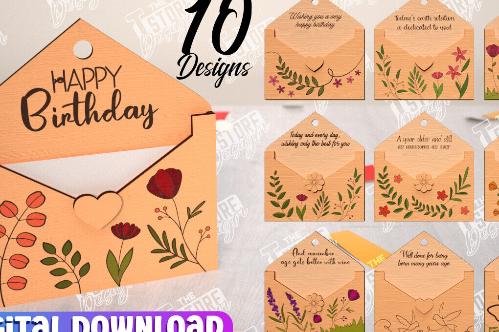 Σετ των 2 Intra απο ξύλο plywood 3mm-4mm πάχος  Θήκη δώρου γενεθλίων Δίασταση 15x15 cm INTRAFABR-114670212