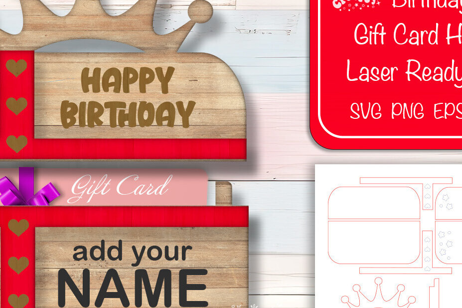 Σετ των 2 Intra απο ξύλο plywood 3mm-4mm πάχος Δωροθήκη γενεθλίων  Crown Δίασταση 15x15 cm INTRAFABR-102740380