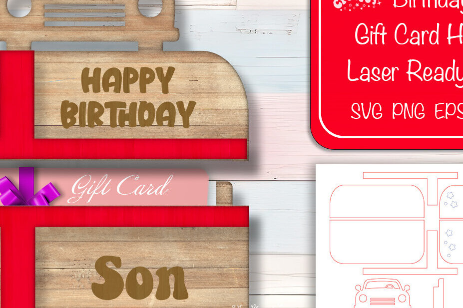 Σετ των 2 Intra απο ξύλο plywood 3mm-4mm πάχος Δωροθήκη γενεθλίων  για γιο Δίασταση 15x15 cm INTRAFABR-102557538