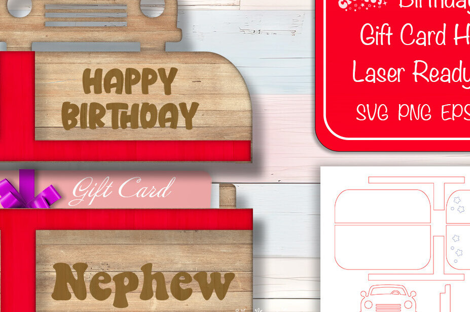 Σετ των 3 Intra απο ξύλο plywood 3mm-4mm πάχος Δωροθήκη γενεθλίων  Nephew Δίασταση 15x15 cm INTRAFABR-102559378