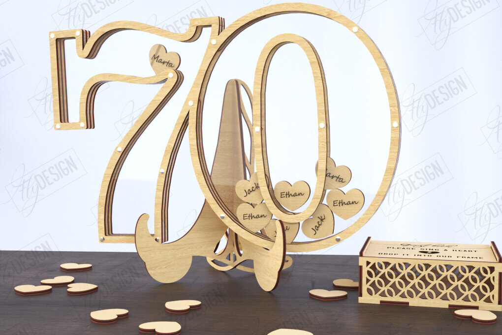 Intra απο ξύλο plywood 3mm-4mm πάχος Πίνακας υπογραφής καλεσμένων γενεθλίων | Βιβλίο επισκεπτών Δίασταση 40x40 cm INTRAFABR-120966703