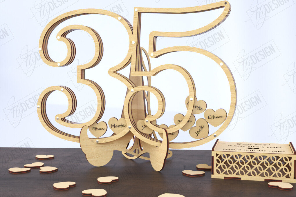 Intra απο ξύλο plywood 3mm-4mm πάχος Πίνακας υπογραφής καλεσμένων γενεθλίων | Βιβλίο επισκεπτών Δίασταση 40x40 cm INTRAFABR-120844593