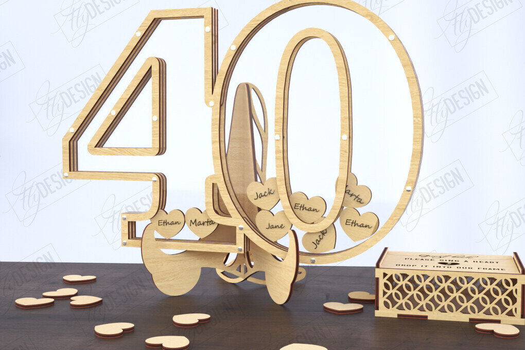 Intra απο ξύλο plywood 3mm-4mm πάχος Πίνακας υπογραφής καλεσμένων γενεθλίων | Βιβλίο επισκεπτών Δίασταση 40x40 cm INTRAFABR-120844603