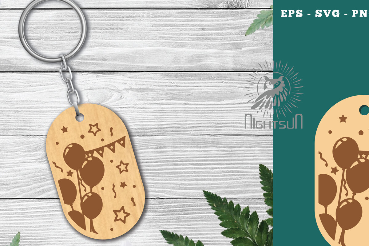 Σετ των 3 Intra απο ξύλο plywood 3mm-4mm πάχος Μπρελόκ γενεθλίων με λέιζερ 1 Δίασταση 6x6 cm INTRAFABR-115318009